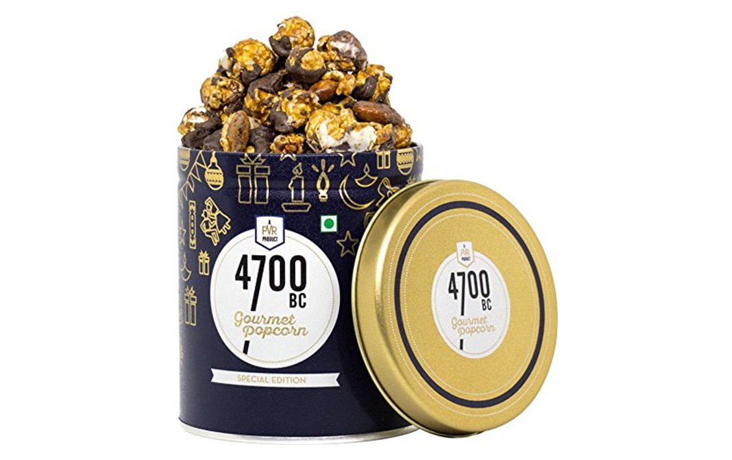 4700BC Mocha Walnut Chocolate Popcorn   Tin  125 grams